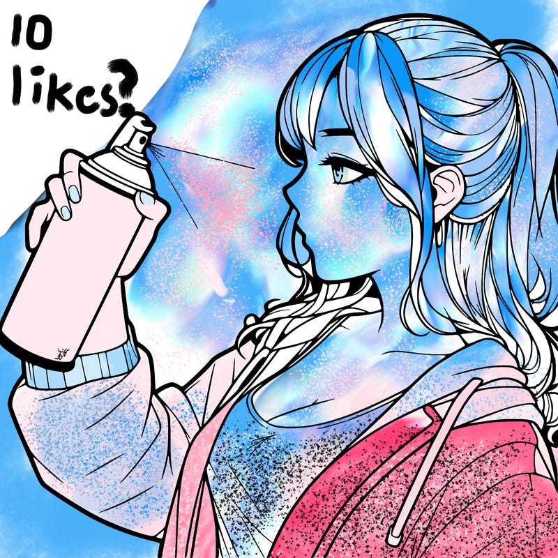 a realistic girl spray, painting