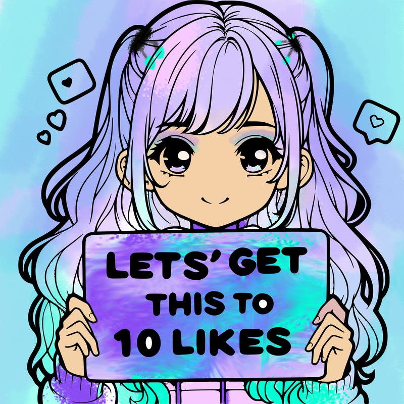 girl holding up sign that says let’s get this to 10 likes realistic