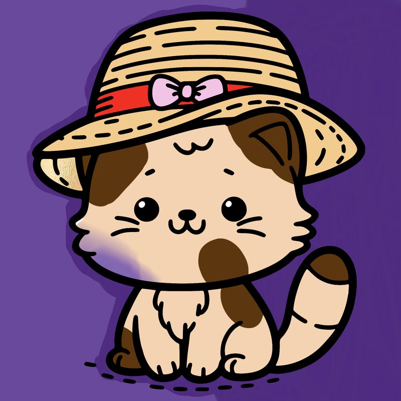 cute cat with hat