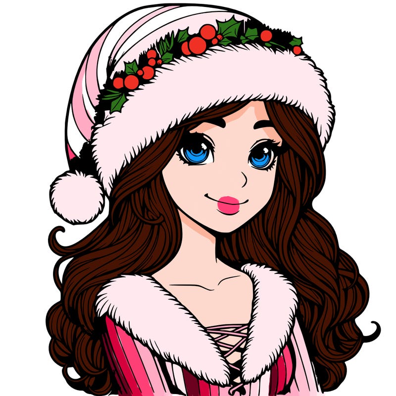 realistic christmas  girl