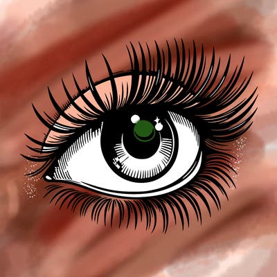 realistic eye long eylashes