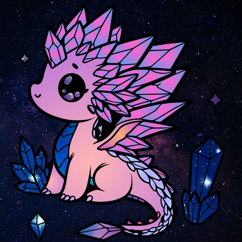 little cute crystal dragon