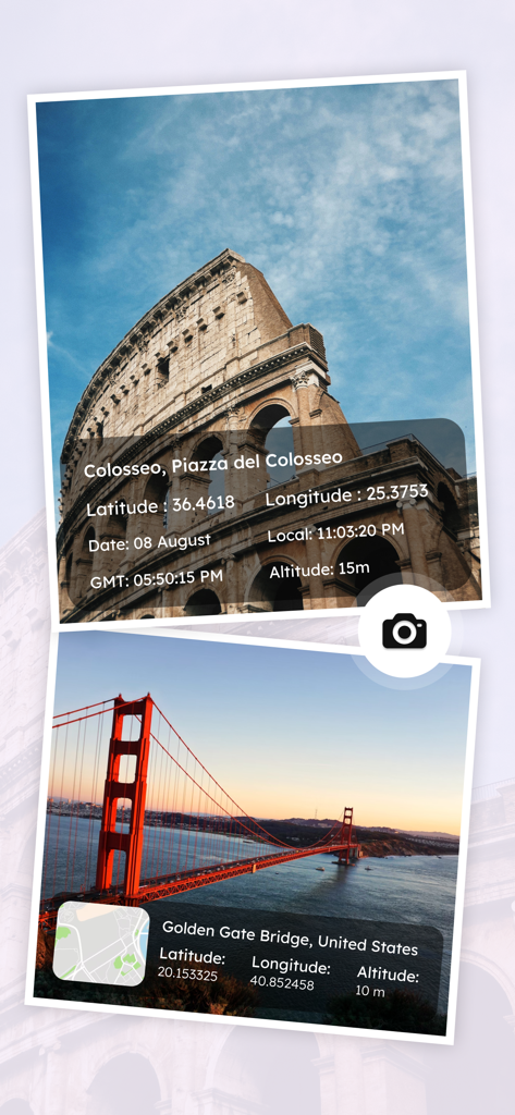 GPS Timestamp Camera - GPS Map - Ejemplos de fotos con marcas de agua de ubicación GPS y sello de tiempo