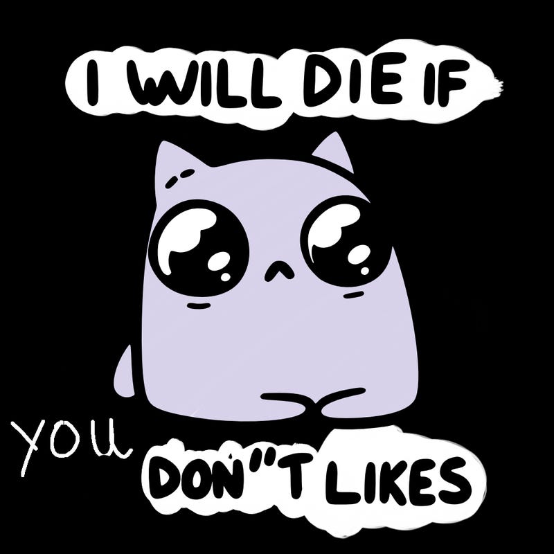 a cat that will die if we don’t get 10 likes