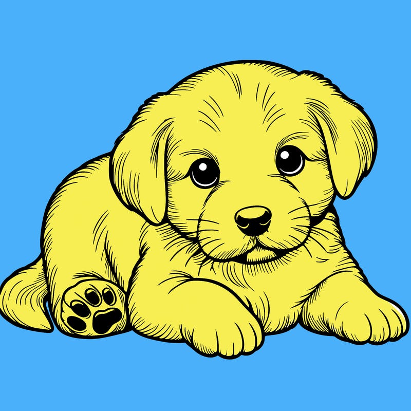 a cute realistic puppy