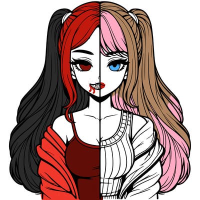 realistic girl split