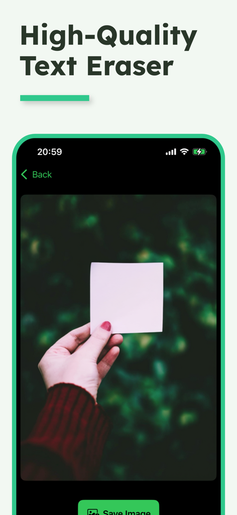 Remove Text From Photo - Hochwertige mobile App-Oberfläche zur Textersetzung, die Bildbearbeitung anzeigt