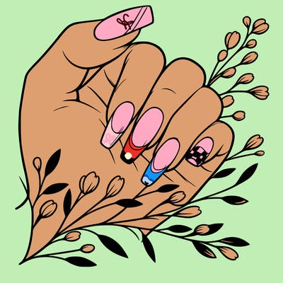 nails with french tip