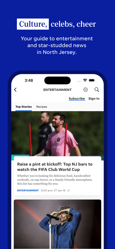 North Jersey: Record & Herald - North Jersey: Record and Herald app entertainment section featuring culture and local news stories