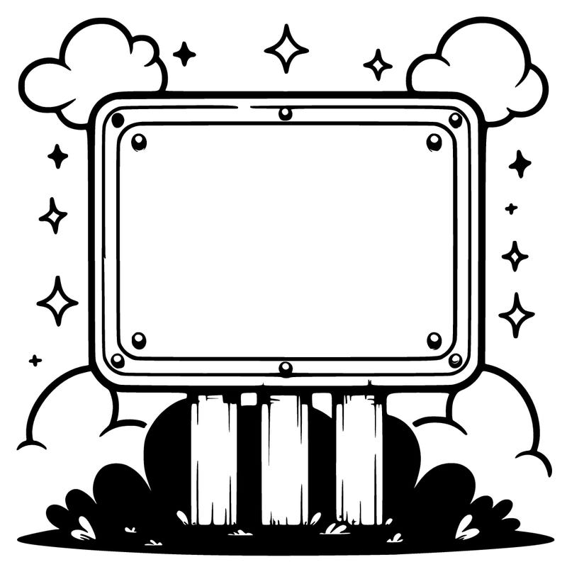 a blank sign that's really big