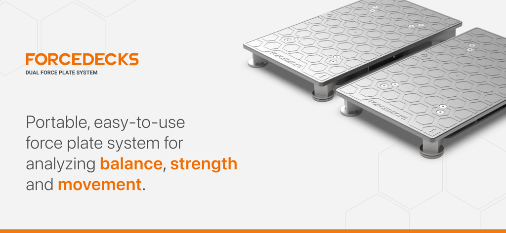 ForceDecks dual force plate system for analyzing balance strength and movement