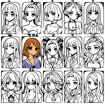 girls that look diffrent anime