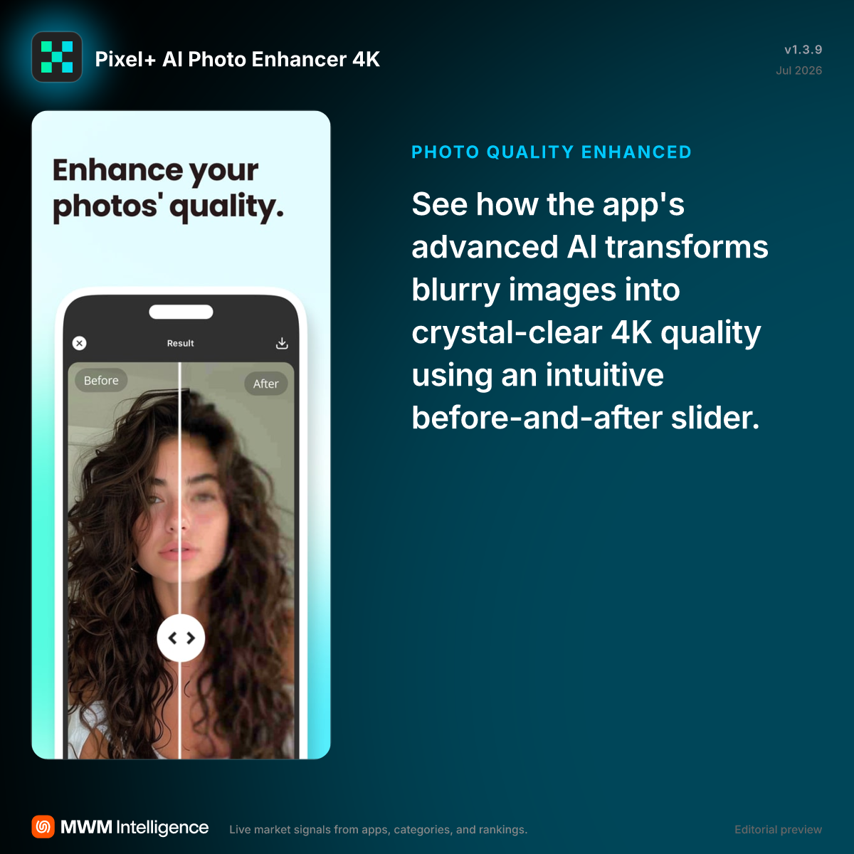 Pixel+ AI Photo Enhancer 4K - Photo & Video App | MWM