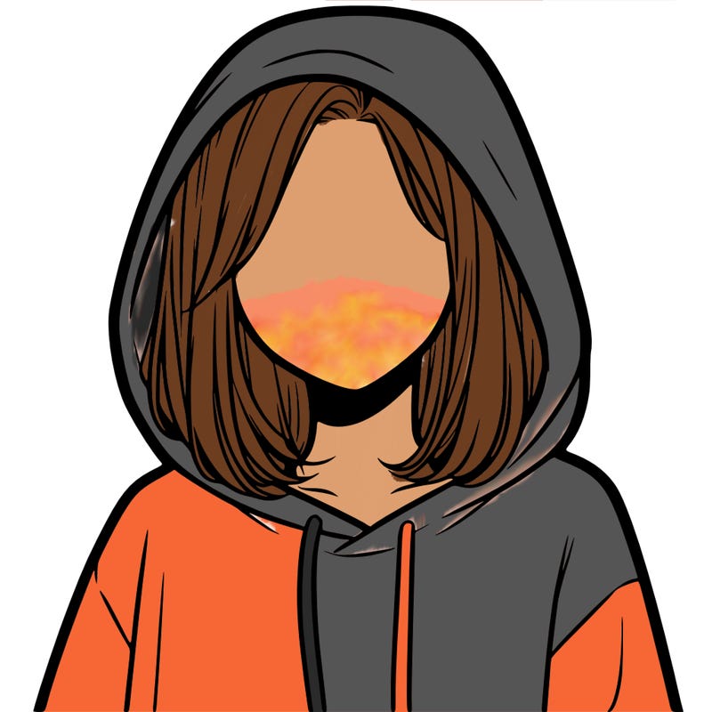 a faceless girl in a hoddie