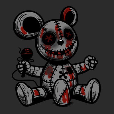 creepy voodoo mouse toy