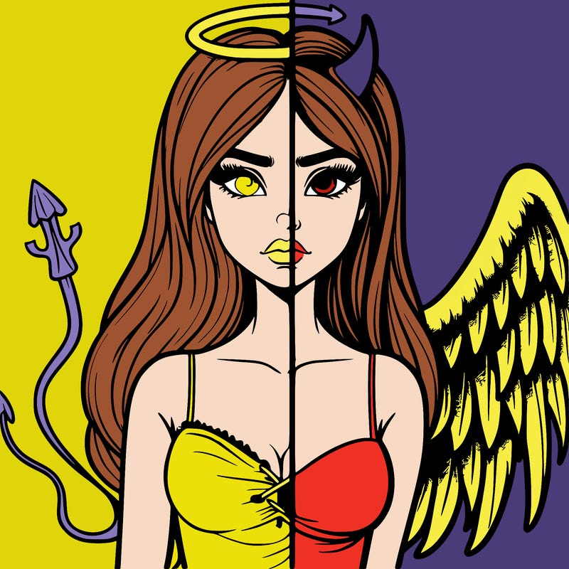 devil vs angel realistic girl