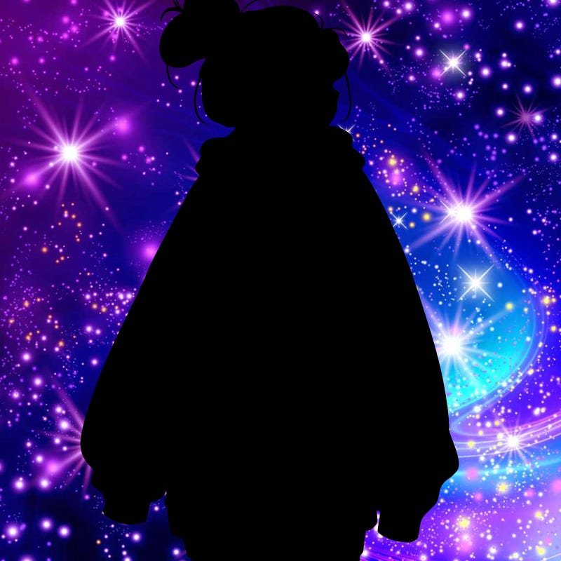 realistic girl with a oversized sweatshirt on and a bun