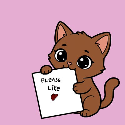 a small cat with a blank sheet of paper in its hand. the cat is sooooooo cute!