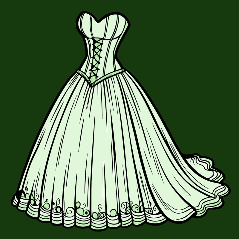 wedding dress-corset and a long and flowy skirt