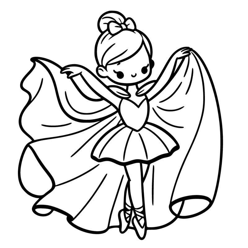 ballerina with a flowing cape