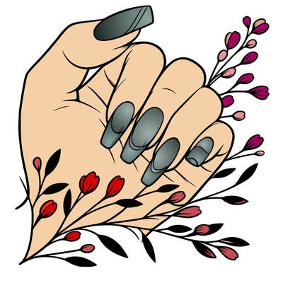 nails with french tip