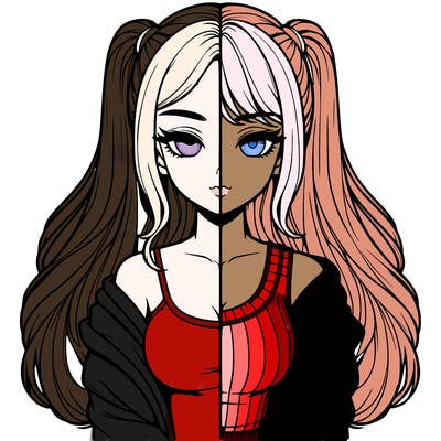 realistic girl split