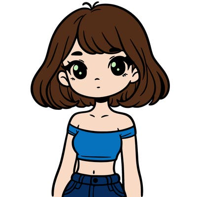 girl in a cute crop top