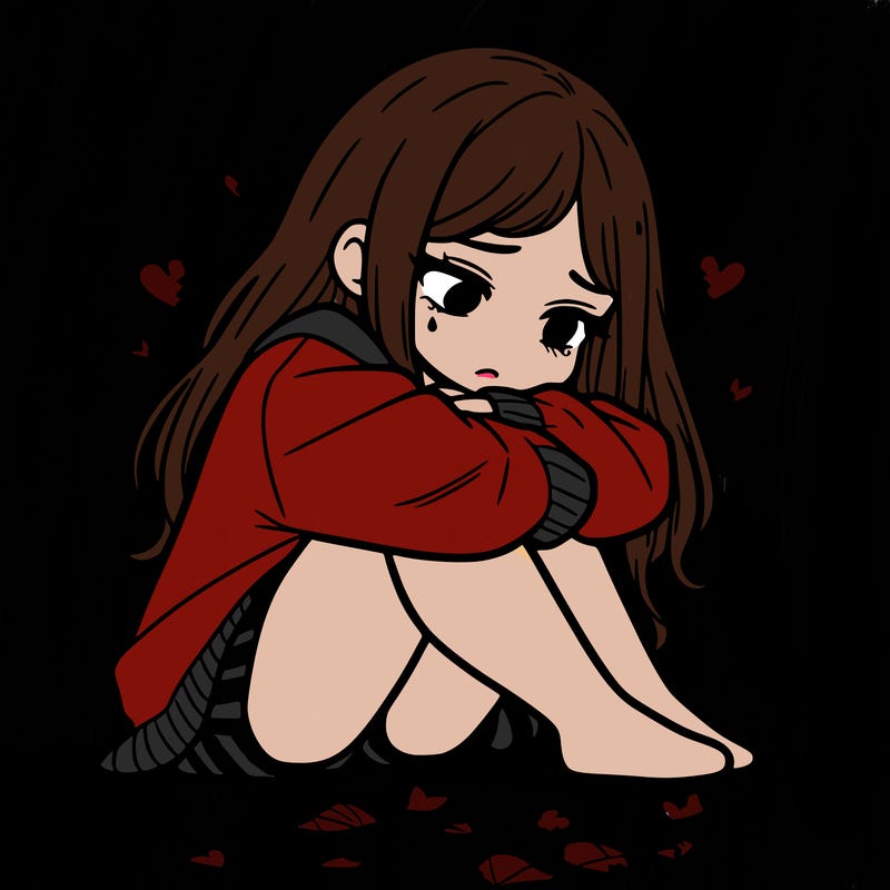 a girl after a breakup