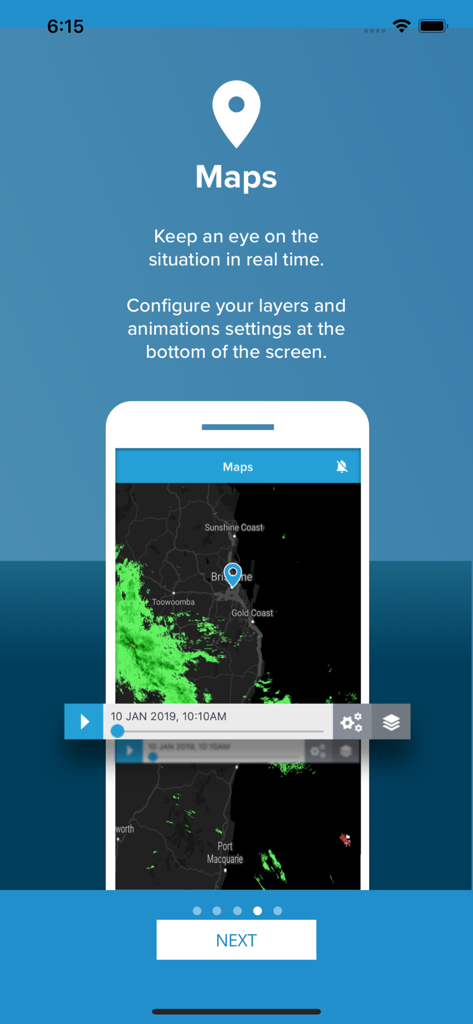Weatherguard - Enterprise weather monitoring map with real-time radar layers and animation controls