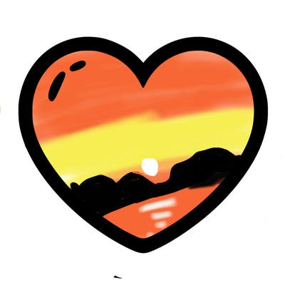 a blank heart