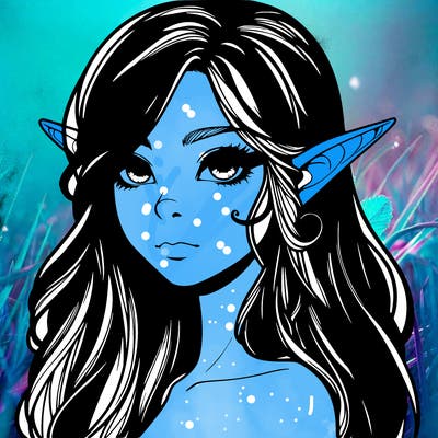 elf girl realistic dark fantasy