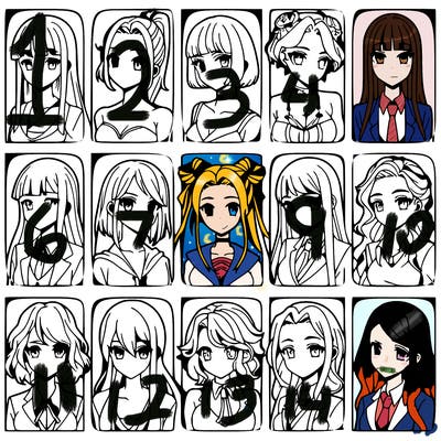 girls that look diffrent anime