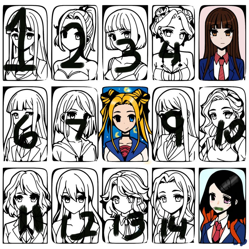 girls that look diffrent anime