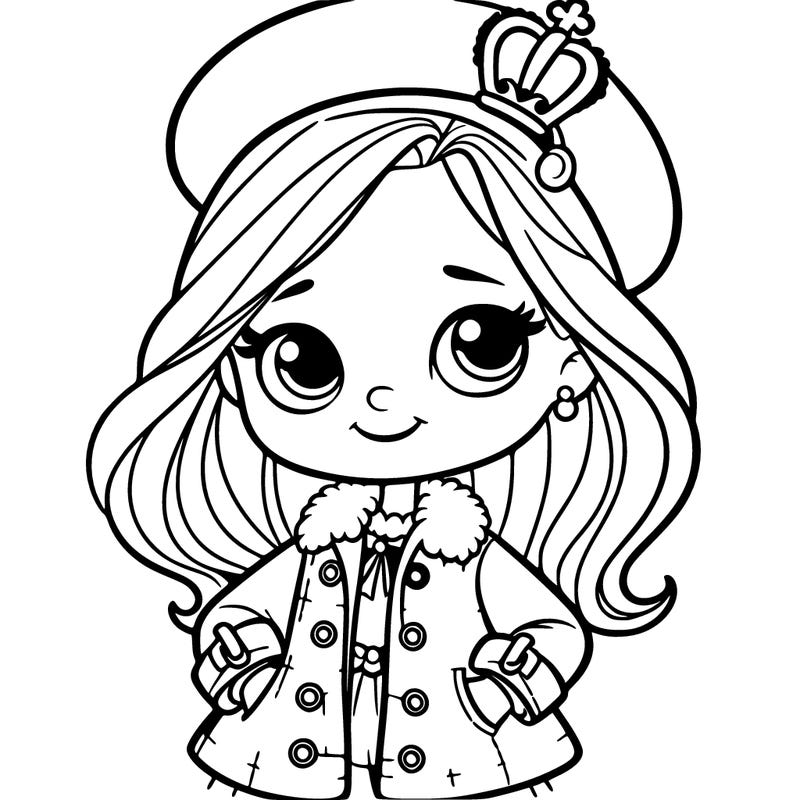 a princess with a jacket and a hat