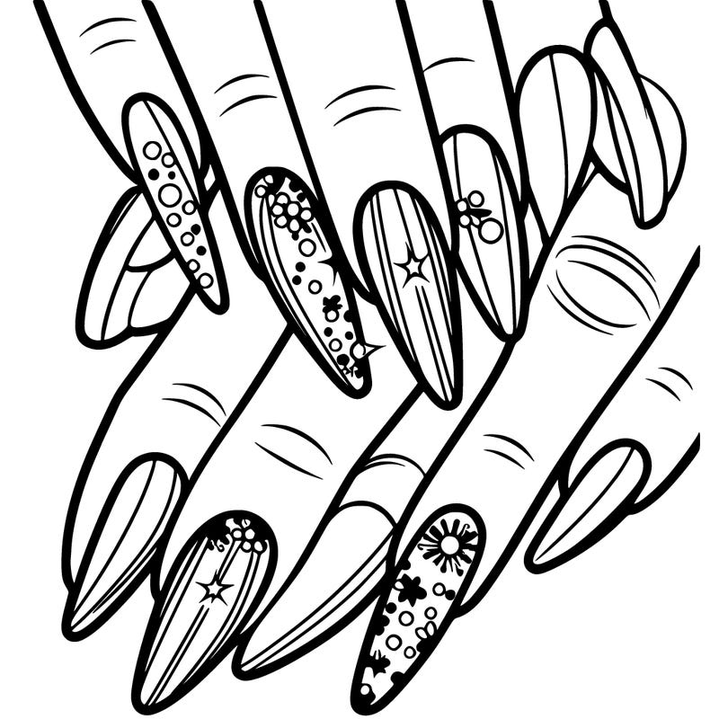 nails with a design