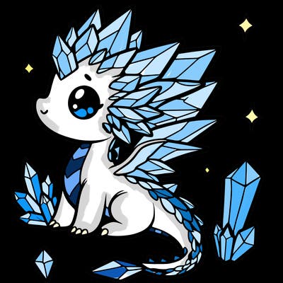 little cute crystal dragon