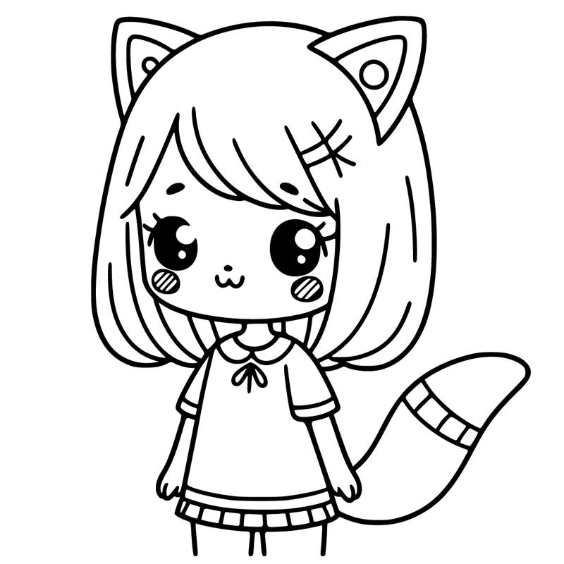 girl with ears and tail