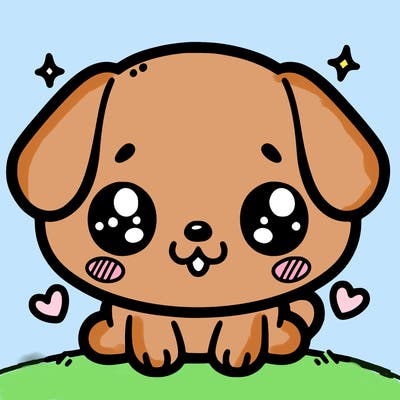 cute kawai puppy