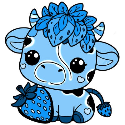 cute strawberry cow