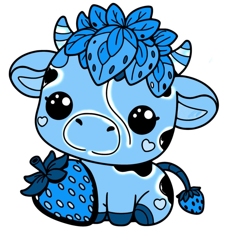 cute strawberry cow