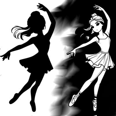 realistic girl dancer