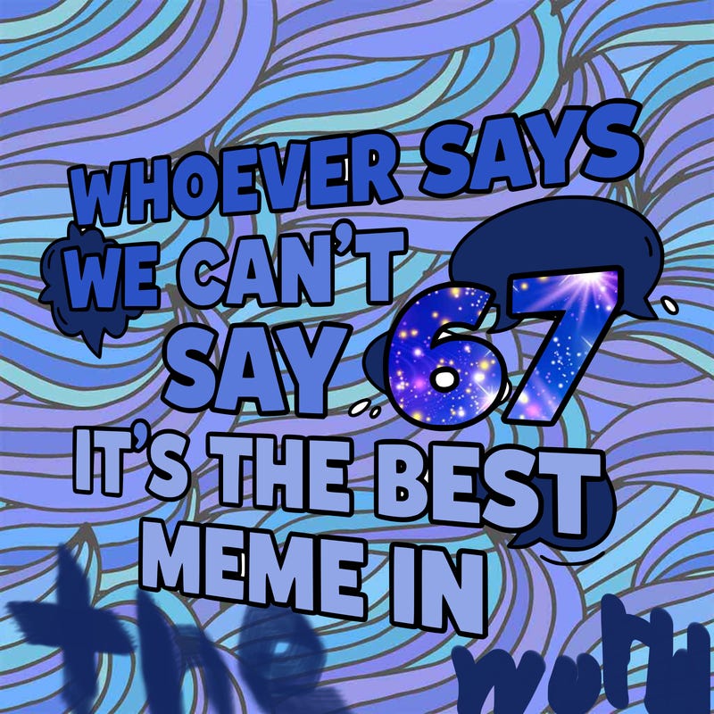 whoever says we can’t say 67 it’s the best meme in