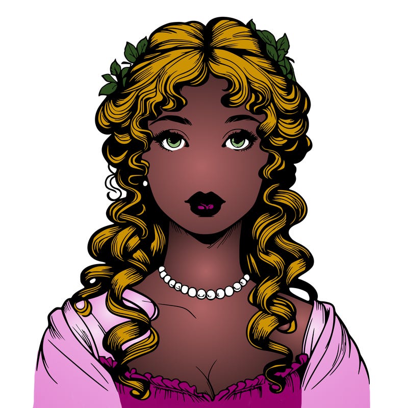 realistic regency era girl with lips