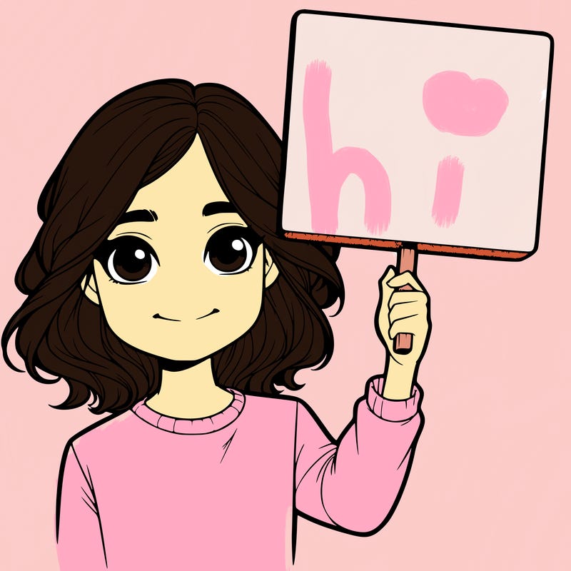 realistic girl holding up a sign