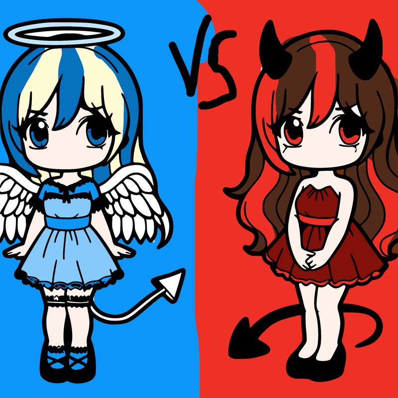 angel and devil girl