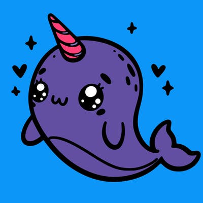 kawaii narwhal
