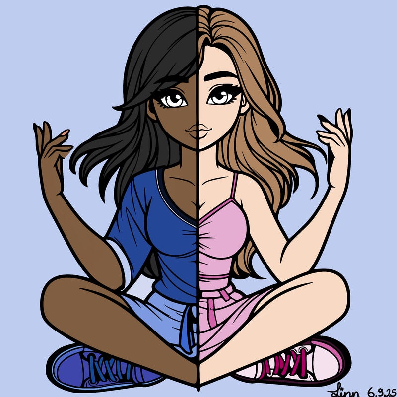 realistic girl split
