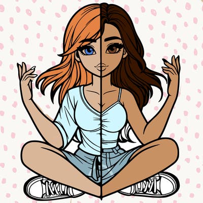 realistic girl split