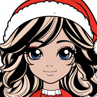 realistic christmas girl