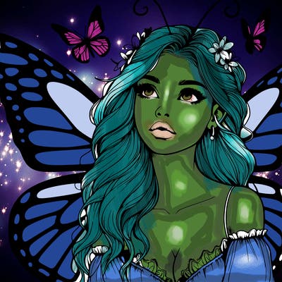 butterfly fairy realistic girl